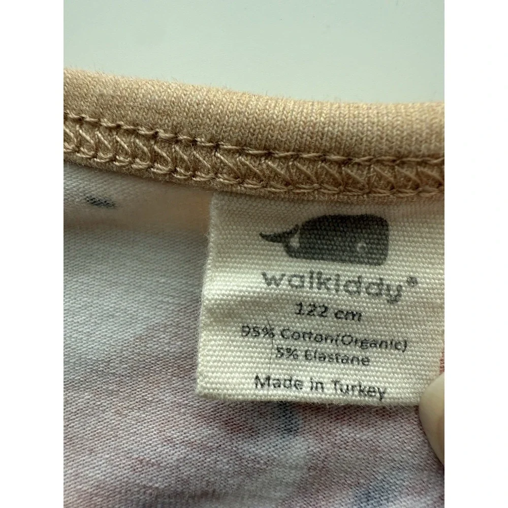 Walkiddy Fox Dress Girls Size 7-8 Whimsical Cottage Forest Organic Cotton School